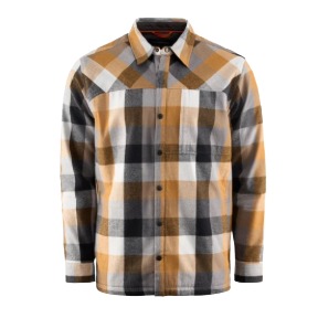 Grundens Men's Bankside Lined Shacket Freestone Plaid