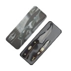 Old Timer 1227067 Sharpfinger & Folder Knife Set Gift Tin  Brown Sawcut