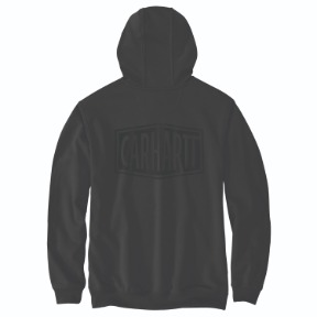 CARHARTT RAIN DEFENDER LOOSE FIT MIDWEIGHT LOGO GRAPHIC SWEATSHIRT- BLACK