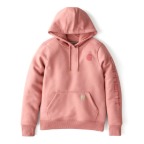 WOMEN'S RELAXED FIT MIDWEIGHT LOGO SLEEVE GRAPHIC SWEATSHIRT - ROSE TINT