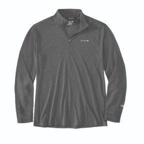 CARHARTT FORCE SUN DEFENDER RELAXED 1/2 ZIP- STEEL HEATHER