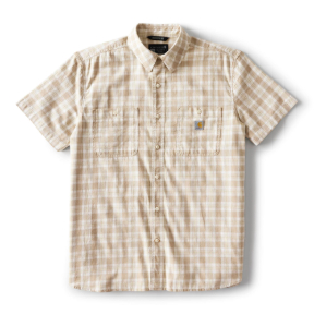 CARHARTT BOZEMAN RELAXED SHORT SLEEVE PLAID SHIRT- COBBLESTONE