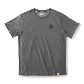 CARHARTT FORCE RELAXED LOGO T-SHIRT-CARBON HEATHER