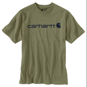 CARHARTT LOOSE FIT LOGO T-SHIRT- DUSTY OLIVE