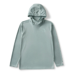 CARHARTT FORCE SUN DEFENDER LONG-SLEEVE HOODED LOGO GRAPHIC T-SHIRT- GREEN