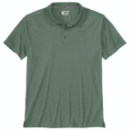 CARHARTT SUN DEFENDER RELAXED LOGO POLO- GREEN SLATE HEATHER
