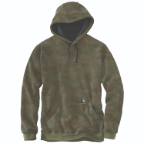 CARHARTT MARQUETTE CAMO SWEATSHIRT- ARMY GREEN CAMO