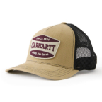 CARHARTT CANVAS MESH-BACK PATCH CAP- DARK KHAKI