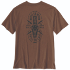 CARHARTT IRVINE RELAXED BUILT T-SHIRT- RED DUCK HEATHER