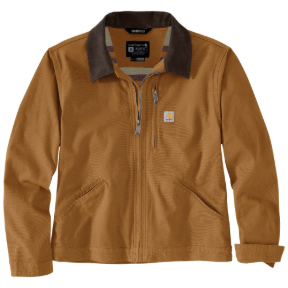 CARHARTT WOMEN'S ICONIC CRAWFORD DETROIT JACKET- CARHARTT BROWN