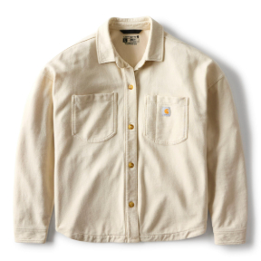 CARHARTT WOMEN'S DURHAM KNIT OVERSHIRT- OATMILK