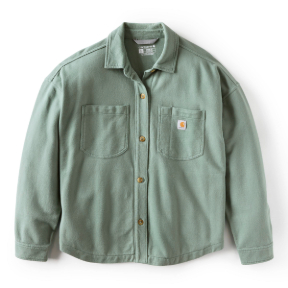 CARHARTT WOMEN'S DURHAM KNIT OVERSHIRT- GREEN SLATE