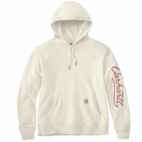CARHARTT WOMEN'S SAWYER SCRIPT LOGO SWEATSHIRT- EGGSHELL