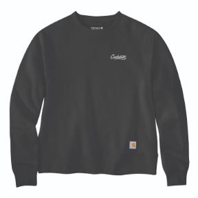 CARHARTT WOMEN'S SAWYER CREWNECK SWEATSHIRT- BLACK