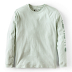 WOMEN'S LOOSE FIT LONG-SLEEVE LOGO SLEEVE T-SHIRT - SMOKED TEAL