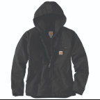 WOMEN'S CARHARTT WASHED DUCK SHERPA LINED JACKET- BLACK