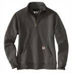 CARHARTT WOMEN'S RELAXED FIT MIDWEIGHT QUARTER ZIP MOCK NECK SWEATSHIRT-