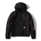 CARHARTT WOMEN'S SAWYER SCRIPT LOGO SWEATSHIRT- BLACK