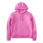 CARHARTT WOMEN'S SAWYER SCRIPT LOGO SWEATSHIRT- ELECTRIC FUCHSIA