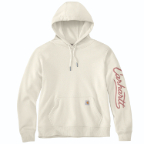 CARHARTT WOMEN'S SAWYER SCRIPT LOGO SWEATSHIRT- EGGSHELL