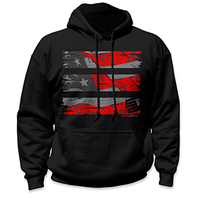 OLD GLORY STEALTH SAFETY HOODIE - RED/REFLECTIVE/GRAY/BLACK