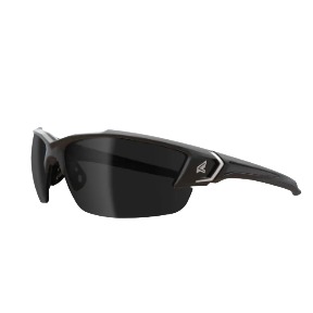 Edge Eyewear Khor G2 Safety Glasses, Black Frame, Smoke Lens