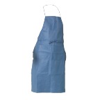 A20 Breathable Particle Protection Aprons, 28 in X 40 in, Denim Blue