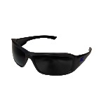 Edge XB136 Brazeau Safety Glasses - Black Rubberized Frame - Smoke Lens