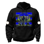 Seattle Rise Safety Hoodie - Blue/Neon Yellow/Reflective/Black