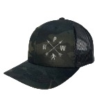 Sasquatch Arrows Curved Bill Trucker Black Camo