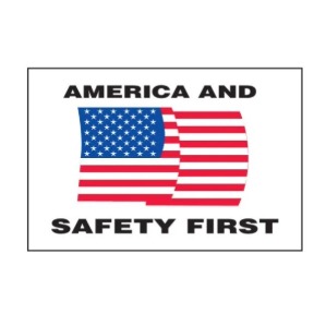 Hard Hat Stickers: America And Safety First