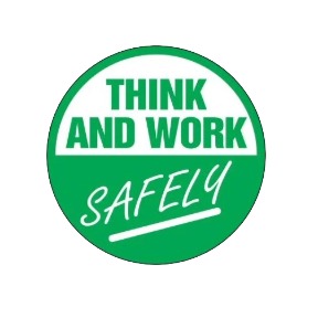 Hard Hat Stickers: Think And Work Safely
