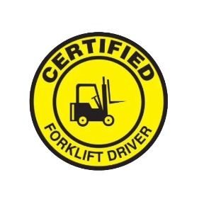 Hard Hat Stickers: Certified Forklift Driver