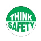 Hard Hat stickers: Think Safety