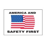 Hard Hat Stickers: America And Safety First