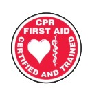 Hard Hat Stickers: CPR/First Aid Certified And Trained