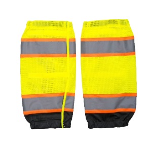 US389 - Hi-Vis Mesh Contrast Gaiters Yellow/Black