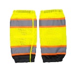 US389 - Hi-Vis Mesh Contrast Gaiters Yellow/Black