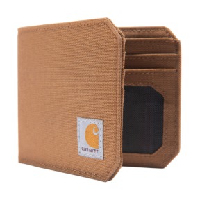 CARHARTT NYLON DUCK BIFOLD WALLET- BROWN