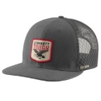 CARHARTT WASHED DUCK FLAT BRIM EAGLE GRAPHIC CAP- GRAVEL
