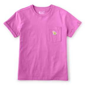 CARHHARTT WOMEN'S DEARBORN LOOSE FLORAL T-SHIRT- ELECTRIC FUCHSIA