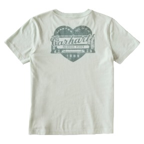 CARHARTT WOMEN'S RELAXED HERITAGE HEART T-SHIRT- SMOKED TEAL