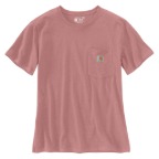 WOMEN'S LOOSE FIT HEAVYWEIGHT SHORT-SLEEVE POCKET T-SHIRT - ROSE TINT