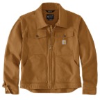 CARHARTT RUGGED FLEX RELAXED FIT DUCK JACKET- BROWN