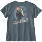 CARHARTT WOMEN'S DEARBORN LOOSE ROSIE T-SHIRT- IRON BLUE