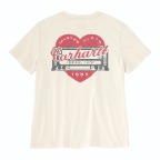 CARHARTT WOMEN'S RELAXED HERITAGE HEART T-SHIRT- EGGSHELL