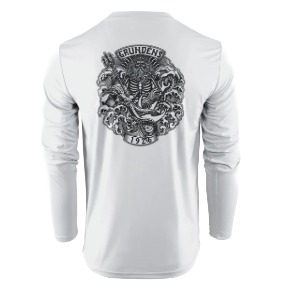 Grundens Aegir LS Tech Tee Grey Mist