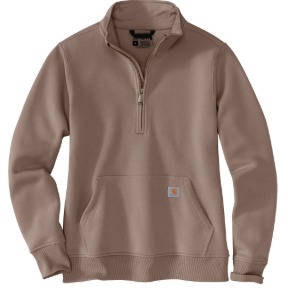 CARHARTT WOMEN'S RELAXED FIT MIDWEIGHT QUARTER ZIP MOCK NECK SWEATSHIRT-