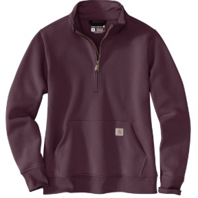 CARHARTT WOMEN'S RELAXED FIT MIDWEIGHT QUARTER ZIP MOCK NECK SWEATSHIRT-