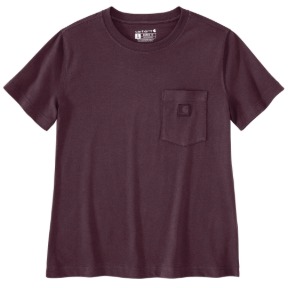 CARHARTT WOMEN'S IRVINE RELAXED T-SHIRT- DEEP CHERRYWOOD